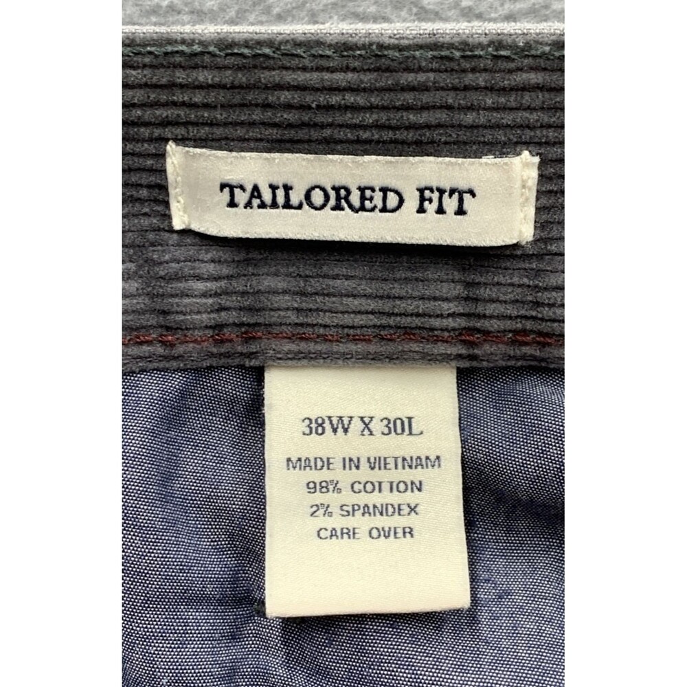 Jos. A. Banks 1905 Corduroy Pants Mens 5 Pocket Tailored Fit Gray 38X30 - Picture 3 of 15